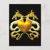 GOLD HEART DRAGONS BRIEFKAART (Voorkant)