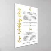 Gold Heart en Script Wedding Vows Keepslag Folie Afdrukken (Laagn)