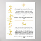 Gold Heart en Script Wedding Vows Keepslag Folie Afdrukken (Voorkant)