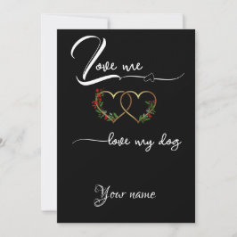 Gold heart funny quote black Flat Holiday Card Feestdagenkaart