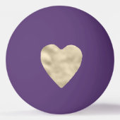 Gold Heart Geweldige gepersonaliseerd Pingpongbal (Achterkant)