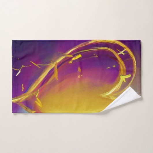 Gold Heart Hand Towel Handdoek (Handdoek)