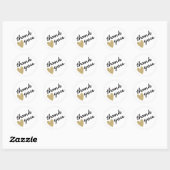 Gold Heart Hartelijk dank Ronde Sticker (Vel)