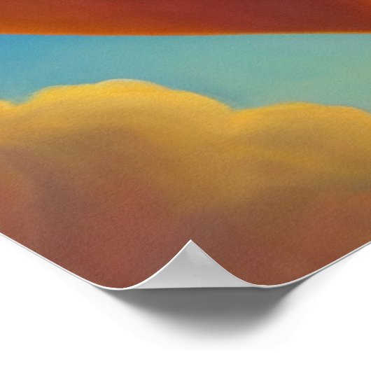 Gold Heart in het Poster Clouds (Hoek)