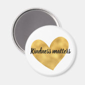 Gold Heart Kindness doet inspirerend prijsopgave Magneet (Voorkant / Achterkant)