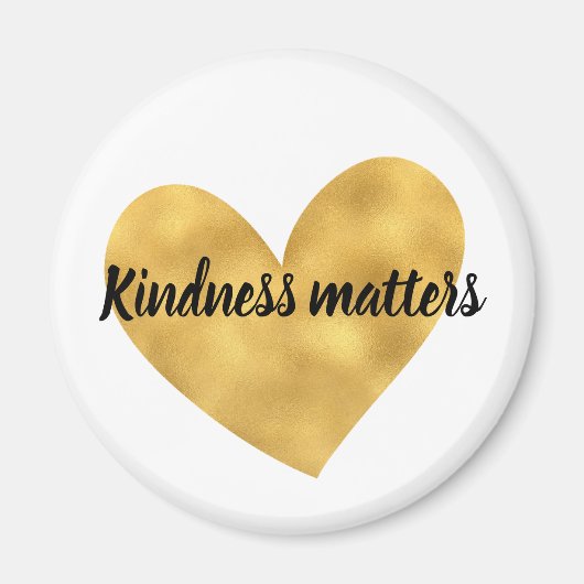 Gold Heart Kindness doet inspirerend prijsopgave Magneet (Voorkant)