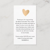 Gold Heart Klant Bedankt voor korting op Coupon Visitekaartje (Voorkant)