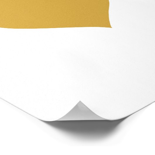 Gold Heart - Kunstafdrukken - Decor Poster (Hoek)