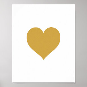 Gold Heart - Kunstafdrukken - Decor Poster