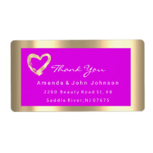 Gold Heart Lijst Roze Fuchsia Event RSVP