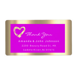Gold Heart Lijst Roze Fuchsia Event RSVP Etiket