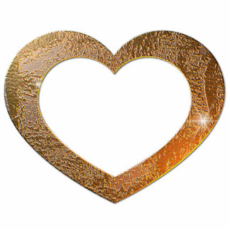Gold Heart-Lijst Staand Fotobeeldje