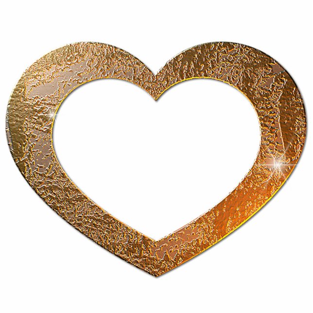 Gold Heart-Lijst Staand Fotobeeldje (Voorkant)