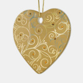 Gold Heart Love Ornament (Links)