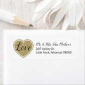 Gold Heart Love Return Label (Insitu)