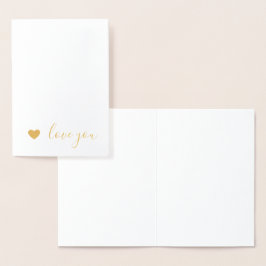 Gold Heart Love You Folie Kaarten