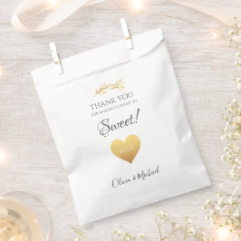 Gold Heart Make Day Sweet Wedding Bedankzakje