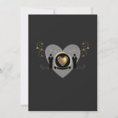 Gold Heart Male Wedding | Datum opslaan Save The Date (Achterkant)