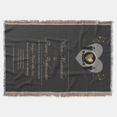 Gold Heart Male Wedding Invite Keepomwille Deken (Voorkant)