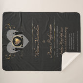Gold Heart Male Wedding Invite Keepomwille Sherpa Deken (Voorkant (horizontaal))