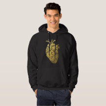 Gold Heart Mannen Hooded Sweatshirt