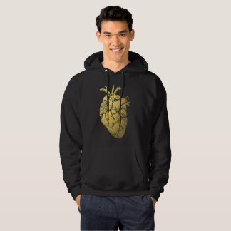 Gold Heart Mannen Hooded Sweatshirt