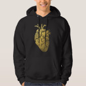 Gold Heart Mannen Hooded Sweatshirt (Voorkant)