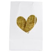 Gold Heart Medium Cadeauzakje (Achterkant)