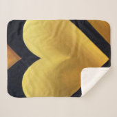 Gold Heart met Donkere achtergrond Sherpa Blanket Sherpa Deken (Voorkant (horizontaal))