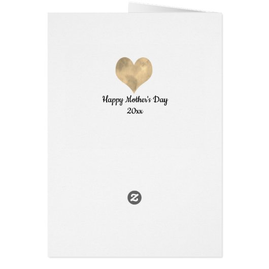 Gold Heart Moederdag Friend (Achterkant)