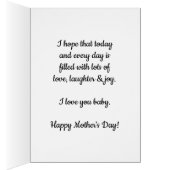 Gold Heart-Moederdag kaart voor vrouw (Binnen (Rechts))