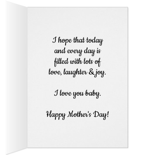 Gold Heart-Moederdag kaart voor vrouw (Binnen (Rechts))