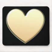 Gold Heart Mousepad Muismat (Voorkant)