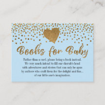 Gold Heart op Baby Blue Book Verzoek Kaarten invoe