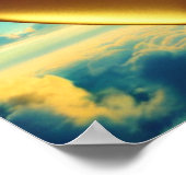 Gold Heart op Sunrise Poster (Hoek)