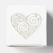 Gold Heart Pas getrouwd Names Wedding Favor Box Bedankdoosjes (Bovenkant)