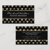 Gold Heart Pattern Visitekaartje (Voorkant / Achterkant)