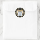 Gold Heart Photo Memorial Ronde Sticker (Tas)