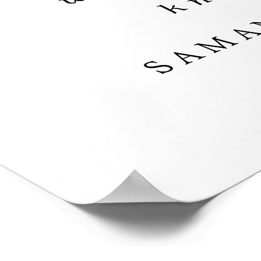 Gold Heart Pick A Seat Not Side WeduwSign Poster (Hoek)