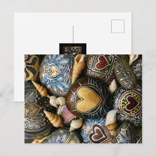 Gold Heart Rocks! Door Julie Ann Stricklin Uitnodiging Briefkaart (Voorkant / Achterkant)