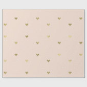 Gold Heart Roze Stippen Verpakkingspapier Cadeaupapier (Vlak)
