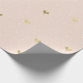 Gold Heart Roze Stippen Verpakkingspapier Cadeaupapier (Hoek)