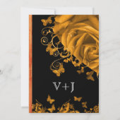 Gold Heart Rozen & Butterflies Weddenschap Kaart (Achterkant)