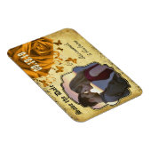 Gold Heart Rozen & Buttterflies Sla de datum op Magneet (Rechterzijde)