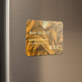 Gold Heart Rozen & Buttterflies Sla de datum op Magneet