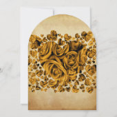 Gold Heart Rozen Weddenschap Kaart (Achterkant)