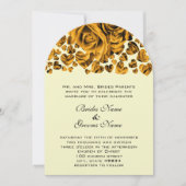 Gold Heart Rozen Weddenschap Kaart (Voorkant)