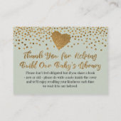 Gold Heart & Sage Green Book Request Kaarten invoe (Achterkant)