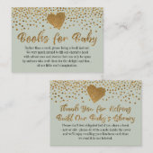Gold Heart & Sage Green Book Request Kaarten invoe (Voorkant / Achterkant)
