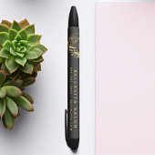 Gold Heart Salon Business Promotion Zwarte Inkt Pen